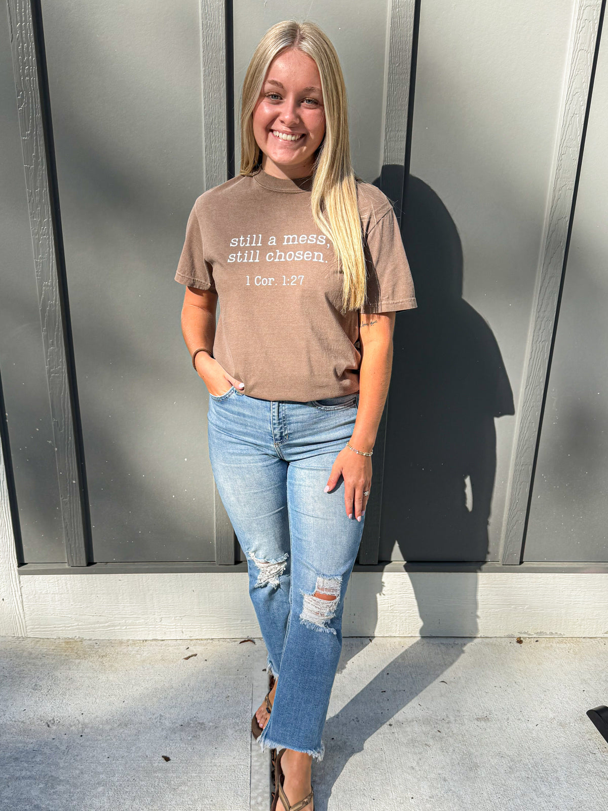 Still A Mess, Still Chosen 1 Cor 1:27 Graphic Tee