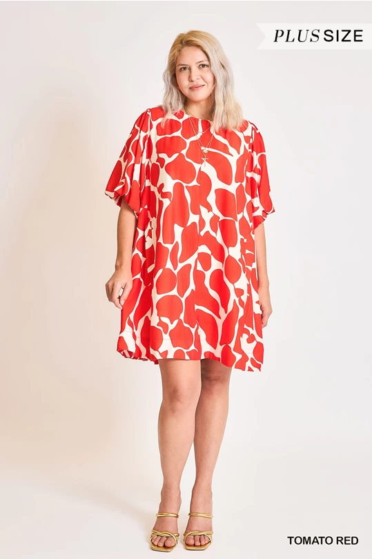 Abstract Print Dress