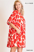 Abstract Print Dress