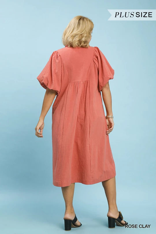 Smocked Front York Midi Dress