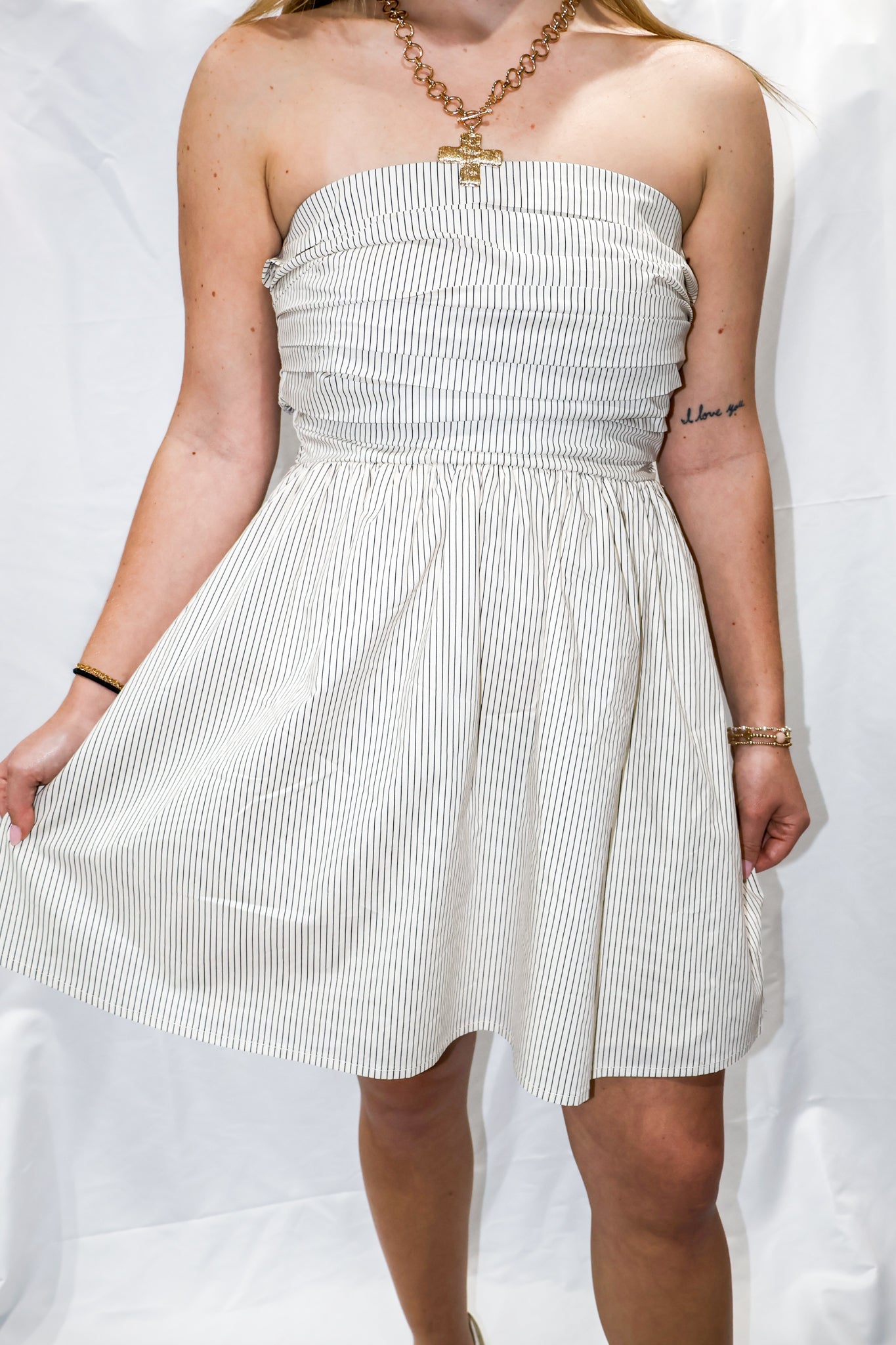 Pinstripe Mini Dress