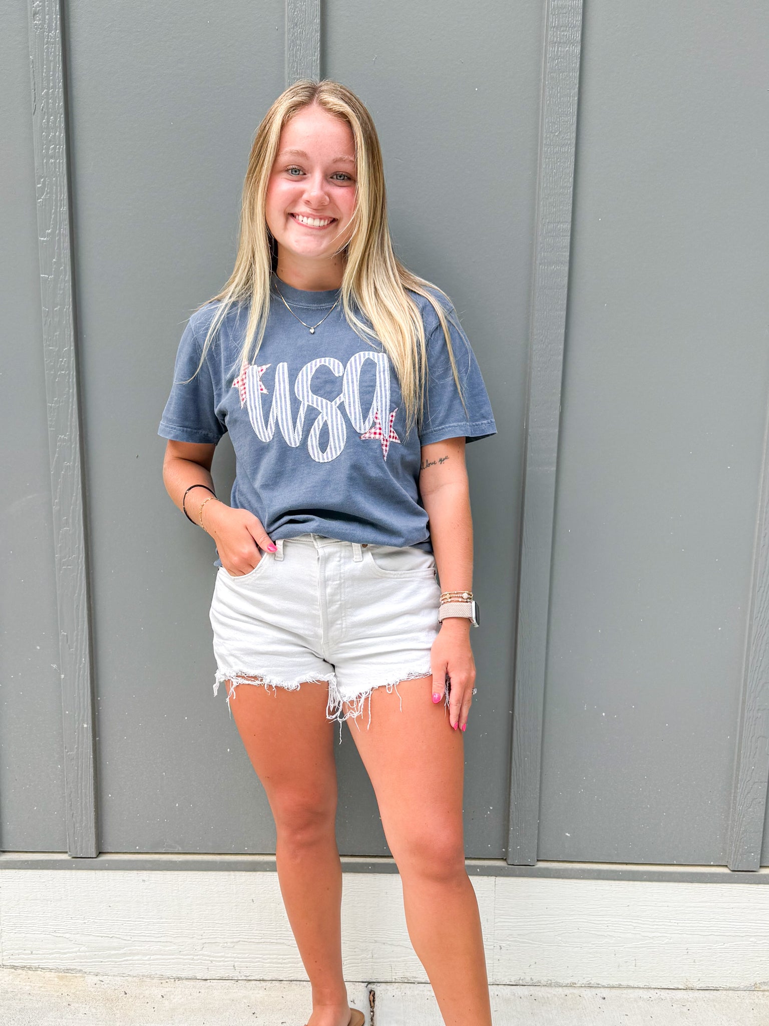 Denim USA Patriotic 4th of July Short Sleeve