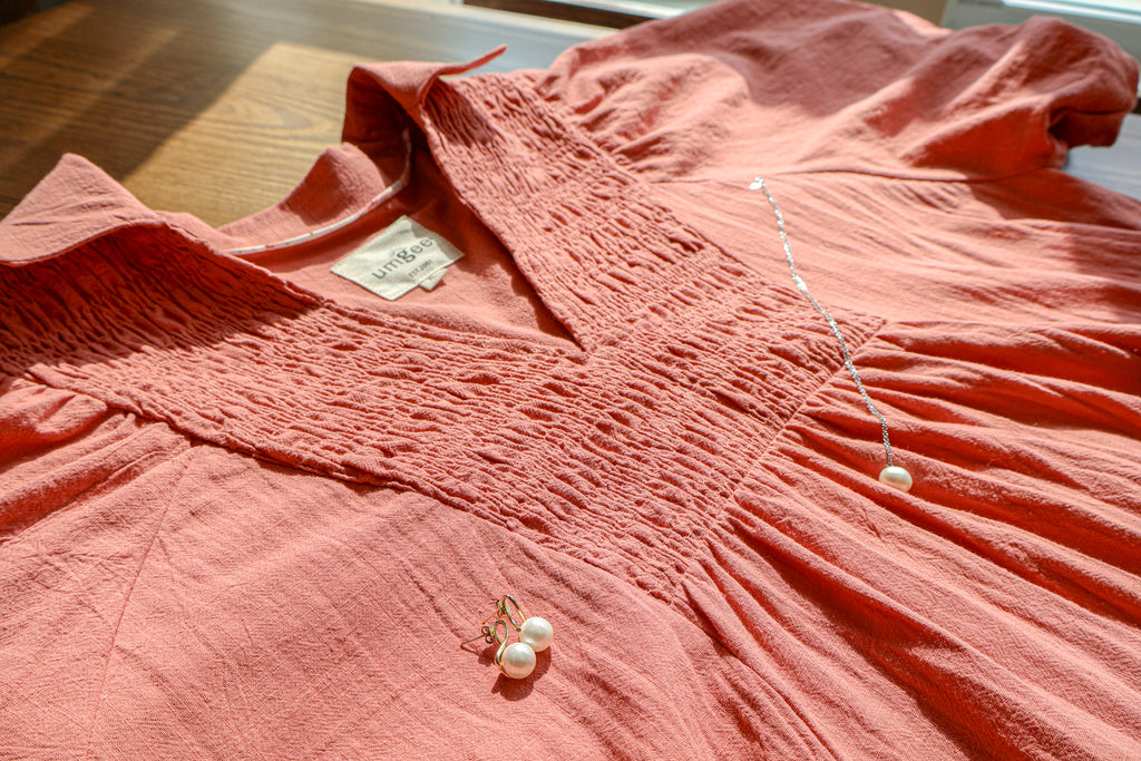 Smocked Front York Midi Dress