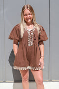 Puff Sleeve Romper