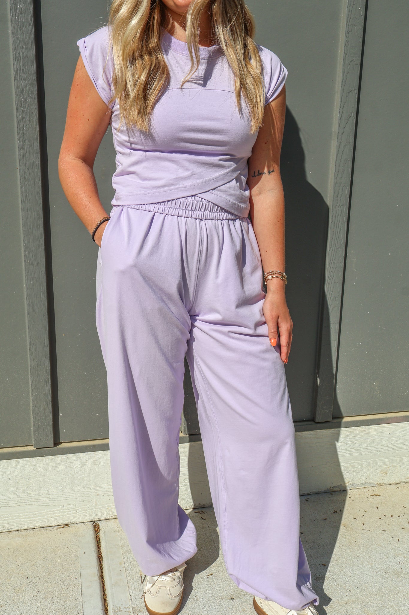 Cotton Lycra Crossover Set