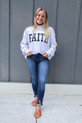 Faith Polka Dot Mock Neck Sweatshirt